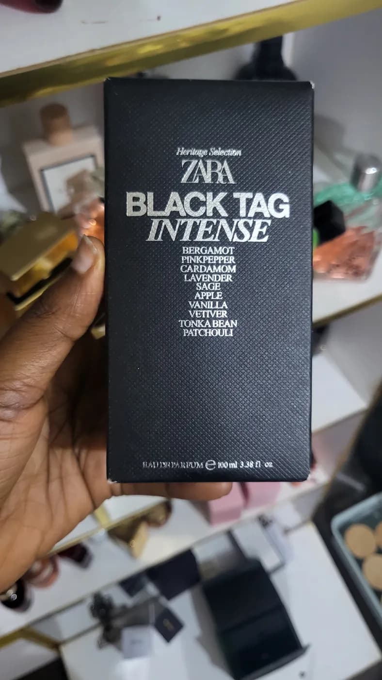 Zara Black Tag Intense Eau de Parfum bottle